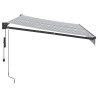 Auvent rétractable anthracite et blanc 3,5x2,5m tissu/aluminium 511068511068
