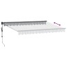 Auvent rétractable anthracite et blanc 3,5x2,5m tissu/aluminium 511068511068