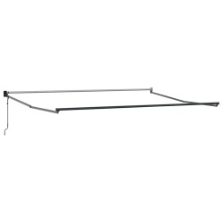 Auvent rétractable anthracite et blanc 4x3 m tissu et aluminium 511069511069