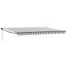 Auvent rétractable anthracite et blanc 5x3 m tissu et aluminium 511070511070