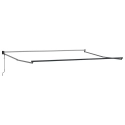 Auvent rétractable anthracite et blanc 5x3 m tissu et aluminium 511070511070