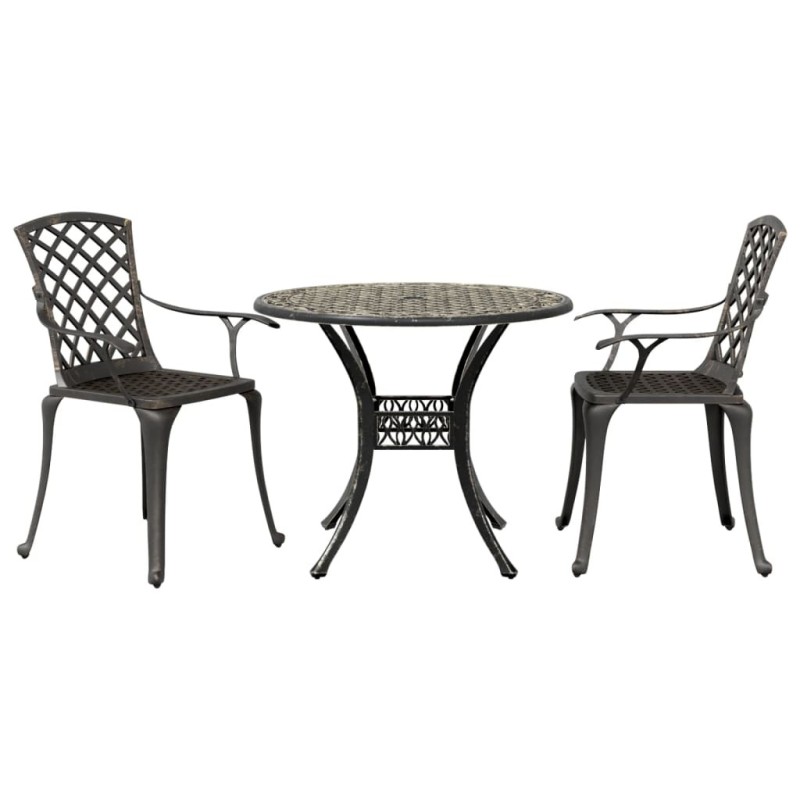 Ensemble de bistrot 3 pcs bronze aluminium coulé 511071511071