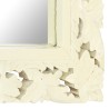 Miroir sculpté à la main Blanc 110x50cm Bois de manguier massif 511072511072