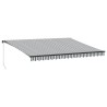 Auvent manuel rétractable avec LED anthracite blanc 450x350 cm 511074511074