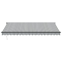 Auvent manuel rétractable avec LED anthracite blanc 450x350 cm 511074511074