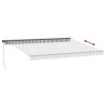 Auvent manuel rétractable avec LED anthracite blanc 450x350 cm 511074511074