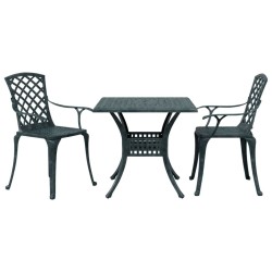 Ensemble de bistro 3 pcs vert aluminium coulé 511075511075