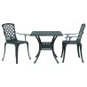 Ensemble de bistro 3 pcs vert aluminium coulé 511075511075