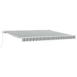 Auvent manuel rétractable anthracite et blanc 400x300 cm 511077511077