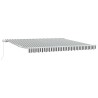 Auvent manuel rétractable anthracite et blanc 400x300 cm 511077511077