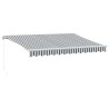 Auvent manuel rétractable anthracite et blanc 350x250 cm 511078511078
