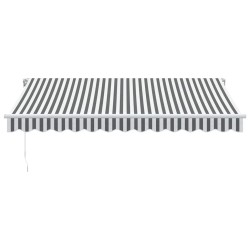 Auvent manuel rétractable anthracite et blanc 350x250 cm 511078511078