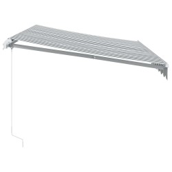 Auvent manuel rétractable anthracite et blanc 350x250 cm 511078511078
