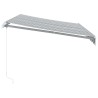 Auvent manuel rétractable anthracite et blanc 350x250 cm 511078511078