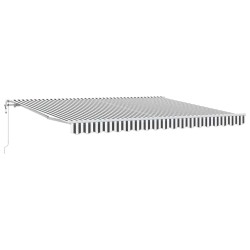 Auvent rétractable automatique anthracite et blanc 400x300 cm 511079511079
