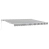 Auvent rétractable automatique anthracite et blanc 400x300 cm 511079511079