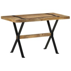 Table à manger 120x60x76 cm bois de manguier brut 511080511080