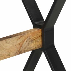 Table à manger 120x60x76 cm bois de manguier brut 511080511080