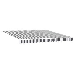Auvent rétractable anthracite et blanc 4x3 m tissu et aluminium 511082511082
