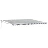 Auvent rétractable anthracite et blanc 4,5x3 m tissu/aluminium 511083511083
