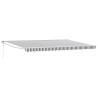 Auvent rétractable anthracite et blanc 5x3 m tissu et aluminium 511084511084