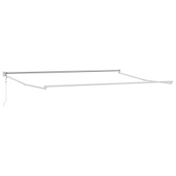 Auvent rétractable anthracite et blanc 5x3 m tissu et aluminium 511084511084