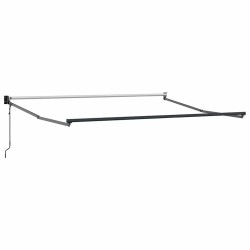 Auvent rétractable anthracite/blanc 3x2,5 m tissu et aluminium 511085511085