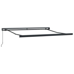 Auvent rétractable anthracite/blanc 3x2,5 m tissu et aluminium 511086511086