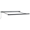 Auvent rétractable anthracite/blanc 3x2,5 m tissu et aluminium 511086511086