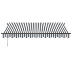 Auvent manuel rétractable avec LED anthracite blanc 350x250 cm 511087511087