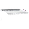 Auvent manuel rétractable avec LED anthracite blanc 350x250 cm 511087511087