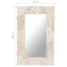 Miroir Blanc 80x50 cm Bois de manguier massif 511088511088