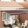 Auvent manuel rétractable marron 300x250 cm 511094511094