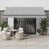 Auvent manuel rétractable avec LED anthracite blanc 400x350 cm 511097511097