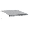 Auvent manuel rétractable avec LED anthracite blanc 400x350 cm 511097511097