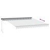 Auvent manuel rétractable avec LED anthracite blanc 400x350 cm 511097511097
