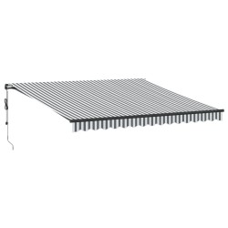 Auvent rétractable automatique anthracite et blanc 400x350 cm 511098511098