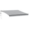 Auvent rétractable automatique anthracite et blanc 400x350 cm 511098511098