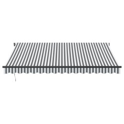 Auvent rétractable automatique anthracite et blanc 400x350 cm 511098511098