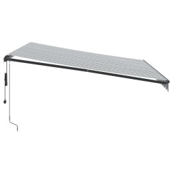 Auvent rétractable automatique anthracite et blanc 400x350 cm 511098511098
