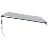 Auvent rétractable automatique anthracite et blanc 400x350 cm 511098511098