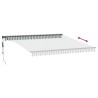 Auvent rétractable automatique anthracite et blanc 400x350 cm 511098511098