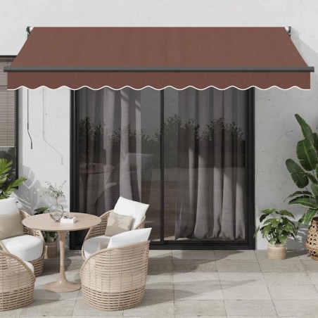 Auvent rétractable automatique marron 350x250 cm 511101511101