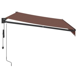 Auvent rétractable automatique marron 350x250 cm 511101511101