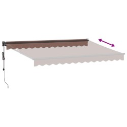 Auvent rétractable automatique marron 350x250 cm 511101511101