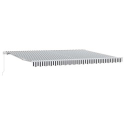 Auvent manuel rétractable anthracite et blanc 450x300 cm 511102511102