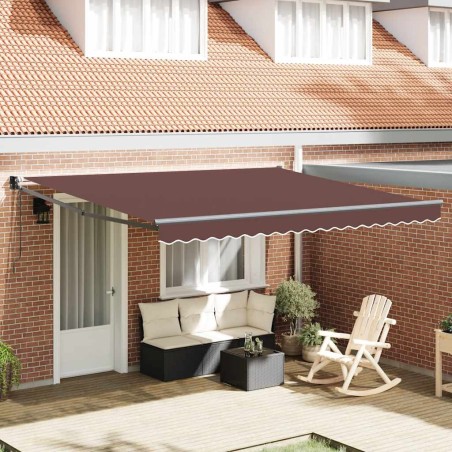 Auvent rétractable automatique marron 400x300 cm 511105511105