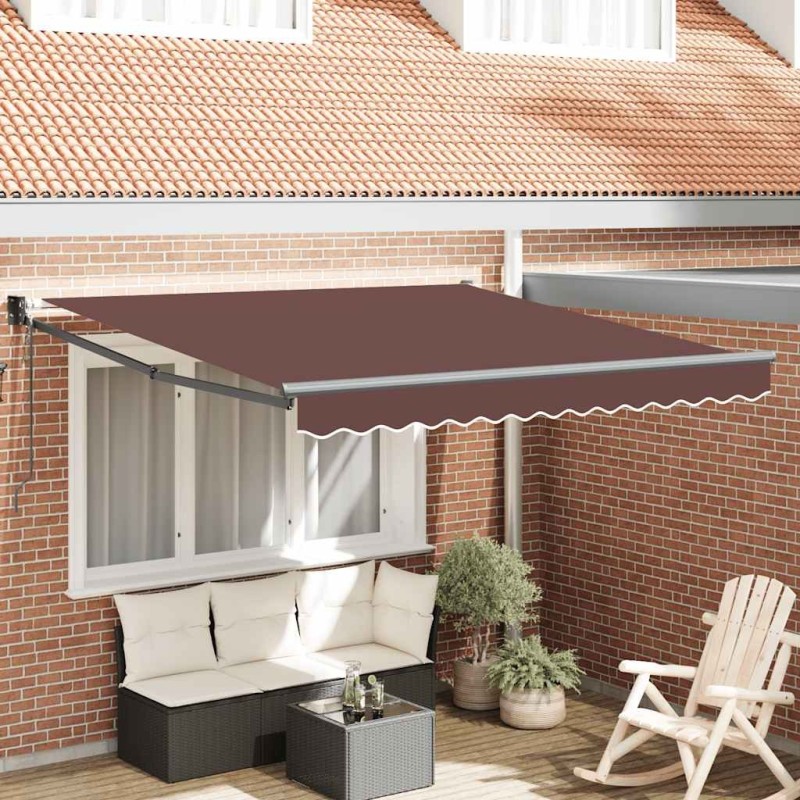 Auvent rétractable automatique marron 300x250 cm 511106511106