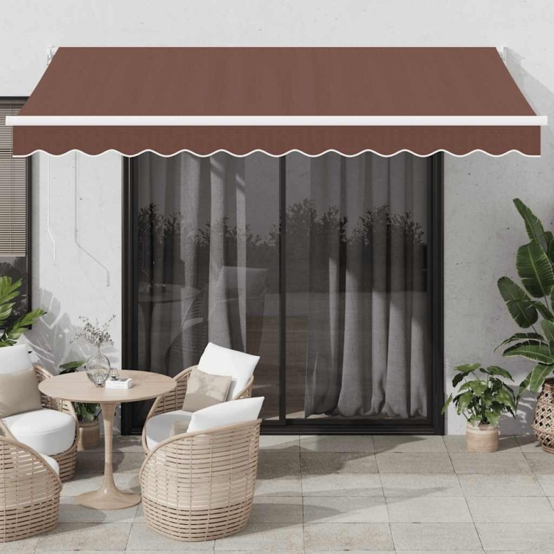 Auvent rétractable automatique marron 350x250 cm 511110511110