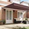 Auvent manuel rétractable marron 500x300 cm 511111511111